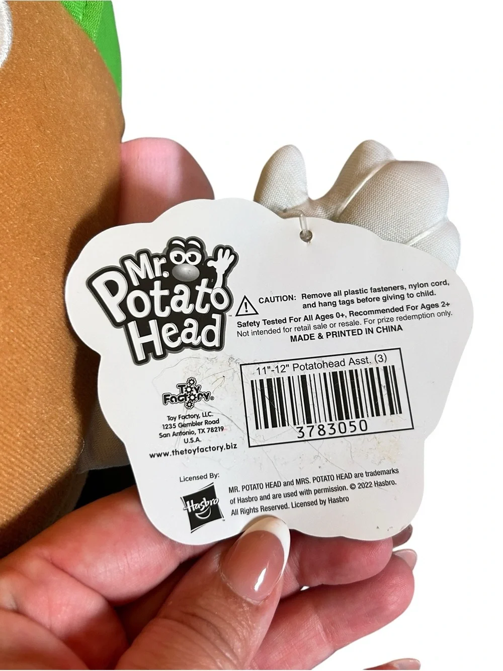 Mr Potato Head Plush Toy Factory Hasbro Stuffed Animal 2019 Toy Doll